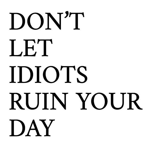 Dont Let Idiots Ruin Your Day