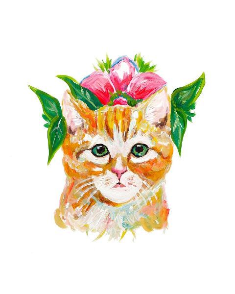 Cat with Flower Crown