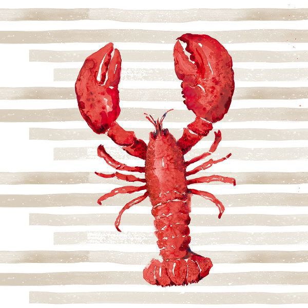 Pinto, Patricia 아티스트의 Red Lobster On Stripes작품입니다.