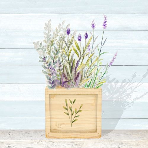 Lavender and Wood Square IV