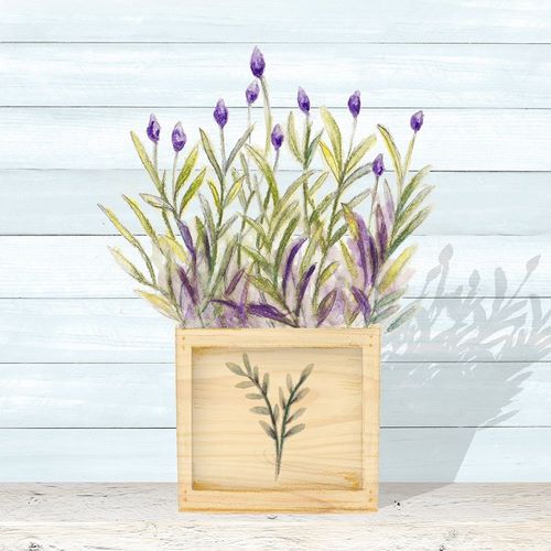 Lavender and Wood Square II