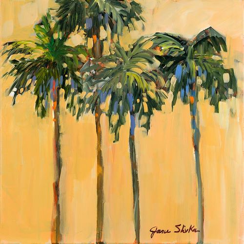 Slivka, Jane 작가의 Tropical Palms on Yellow 작품