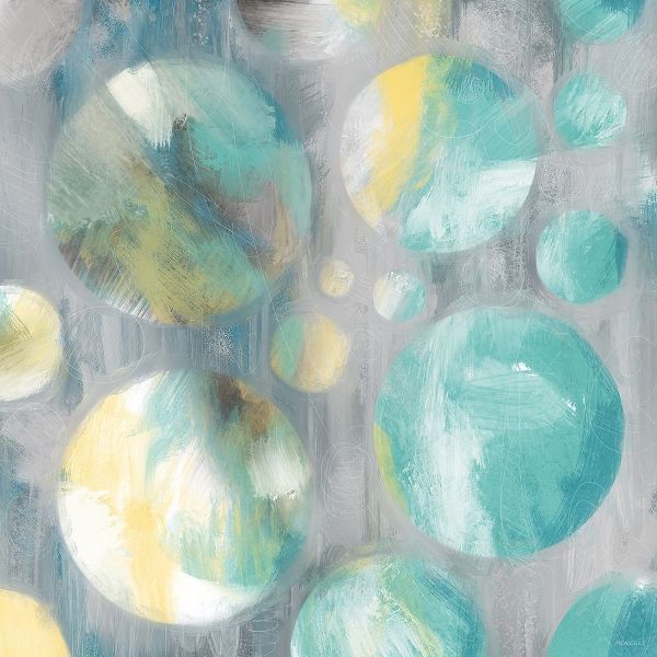 Teal Bubbly Abstract