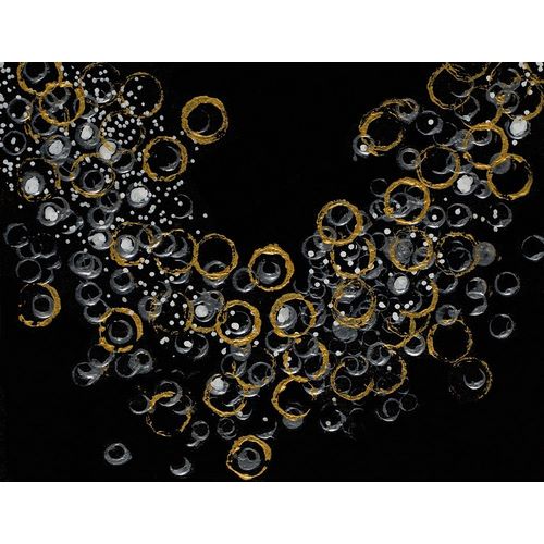 Black and Gold Bubbles I