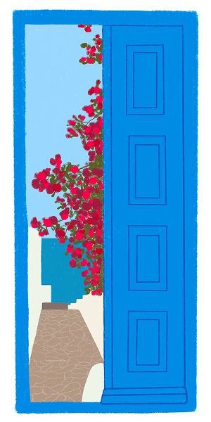 Blue Santorini Door
