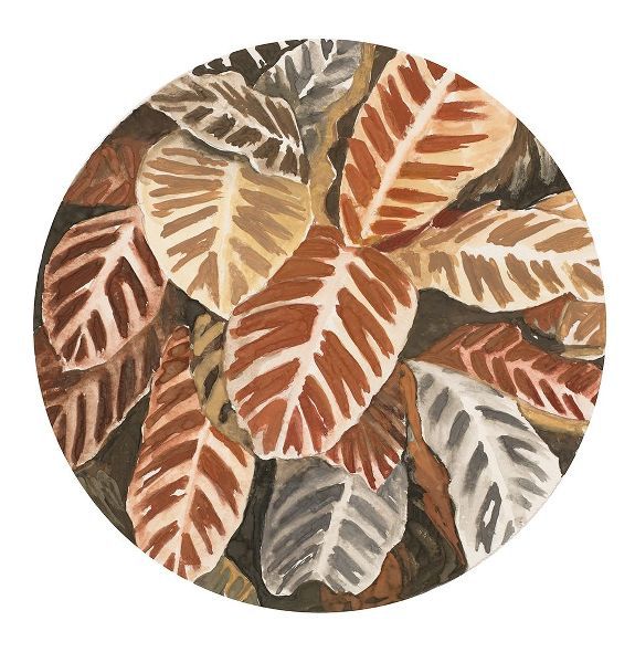 Sepia Leaves In Circle