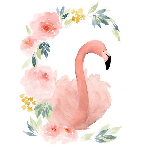 Price, Lucille 작가의 Floral Flamingo II 작품
