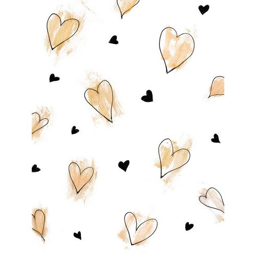 Gold Hearts Pattern