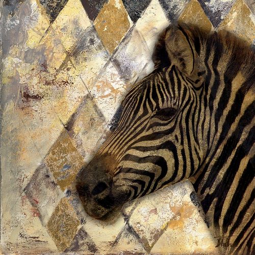 Pinto, Patricia 작가의 Golden Safari I (Zebra) 작품