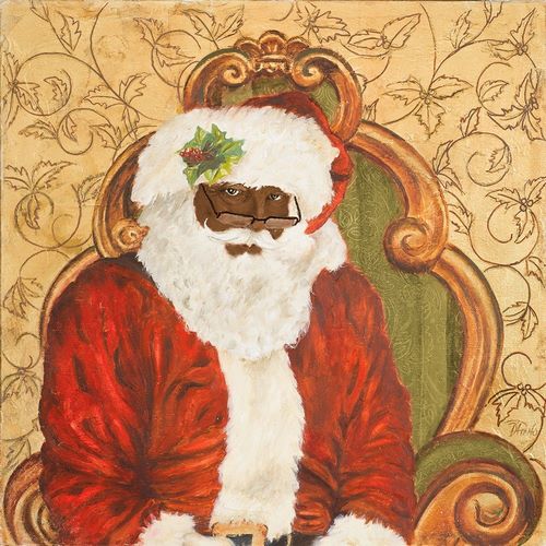African American Sitting Santa