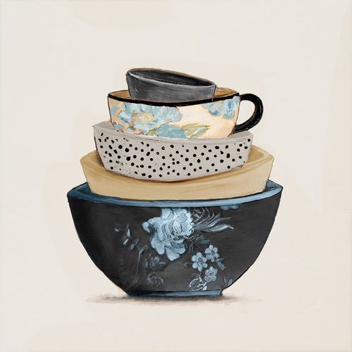 Pinto, Patricia 작가의 A Stack Of Blue Bowls 작품