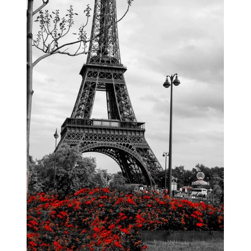 Eiffel Tower with Red Pop