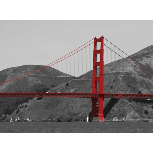 Golden Gate Bridge with Red Pop Border
