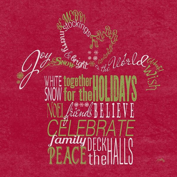 Holiday Fun Typography on Red II