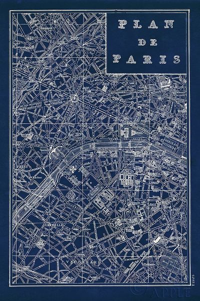 Blueprint Map Paris