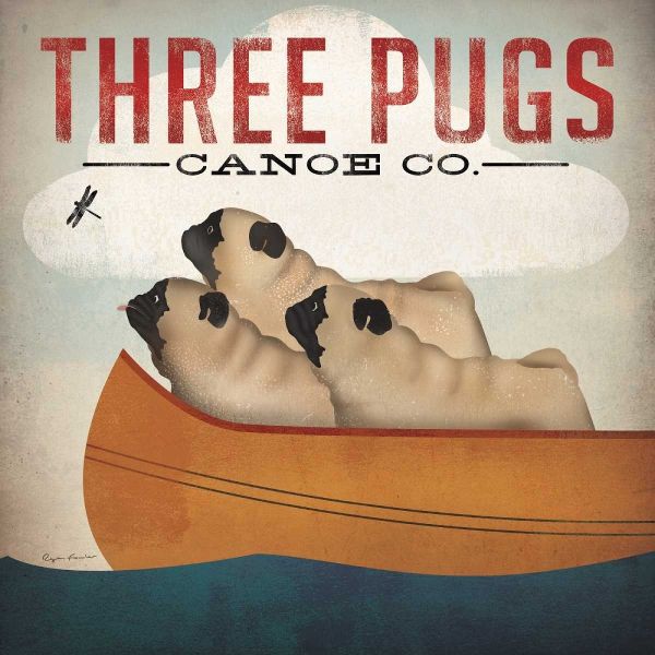 Three Pugs in a Canoe v
