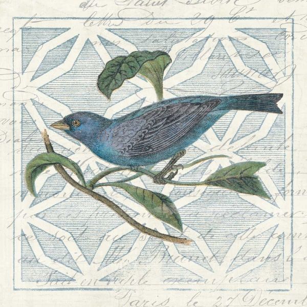 Monument Etching Tile II Blue Bird