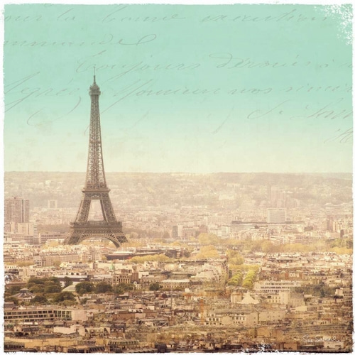 Eiffel Landscape Letter Blue II