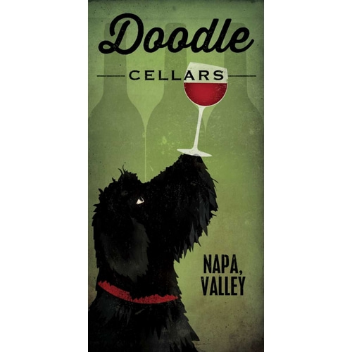 Doodle Wine II Black Dog