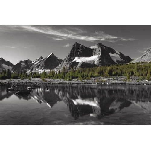 Amethyst Lake Reflection BW with Color