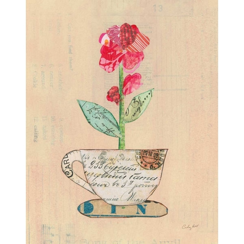 Teacup Floral IV on Print