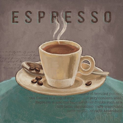 Penner, Janelle 아티스트의 Coffee and Co III Teal and Gray 작품