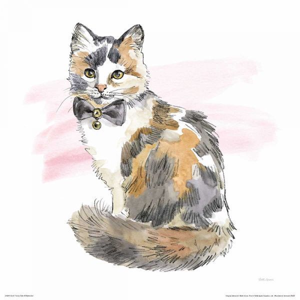 Fancy Cats II Watercolor
