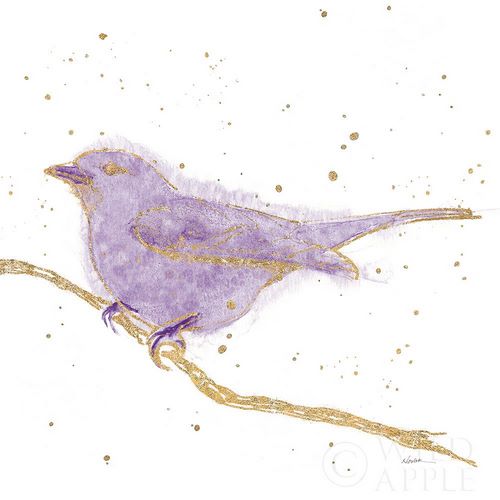 Gilded Bird I Lavender