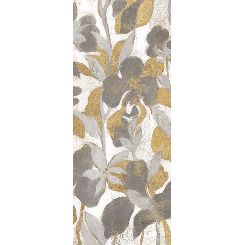 Painted Tropical Screen II Gray Gold Crop