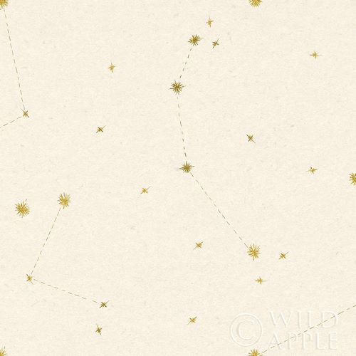 Night Sky Cream and Gold Pattern 05A