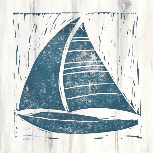 Nautical Collage IV On White Wood