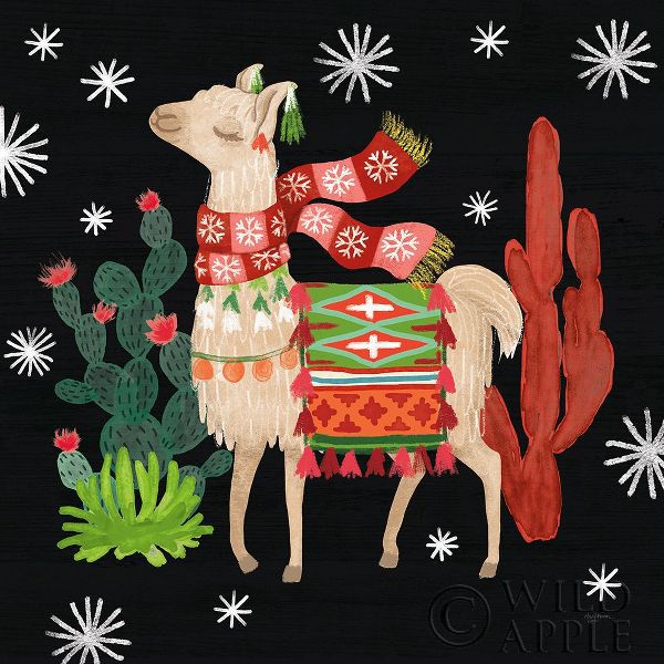 Lovely Llamas IV Christmas Black
