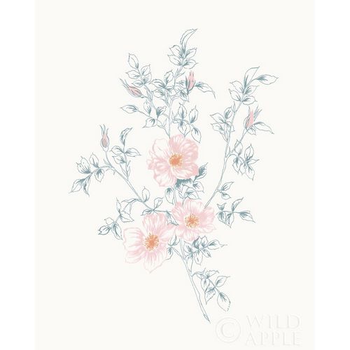 Flowers on White II Contemporary