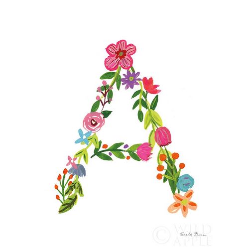 Floral Alphabet Letter I