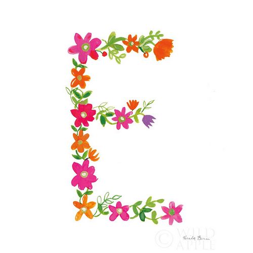 Floral Alphabet Letter V