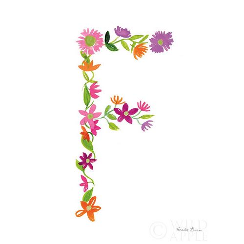 Floral Alphabet Letter VI