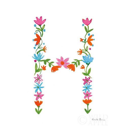 Floral Alphabet Letter VIII
