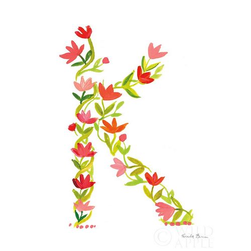 Floral Alphabet Letter XI