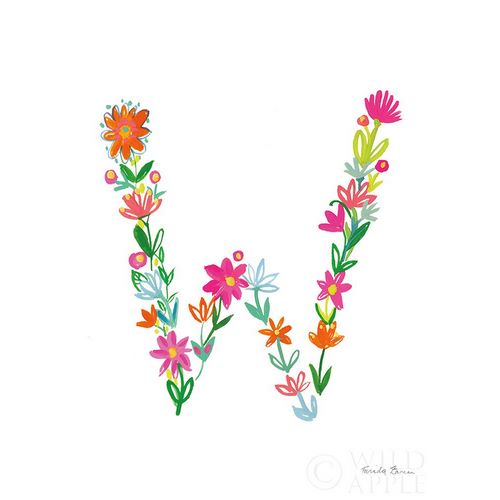 Floral Alphabet Letter XXIII