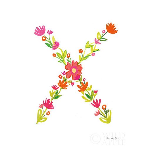 Floral Alphabet Letter XXIV