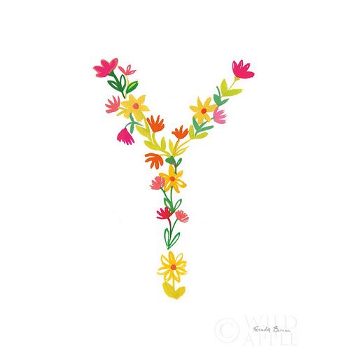 Floral Alphabet Letter XXV