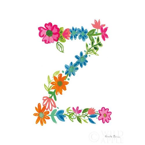 Floral Alphabet Letter XXVI