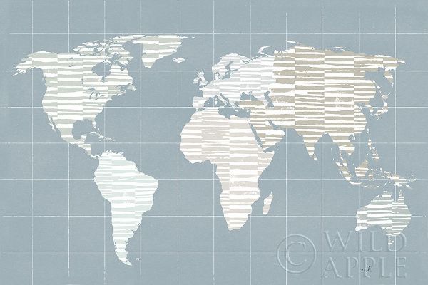 Calm World Map Grid