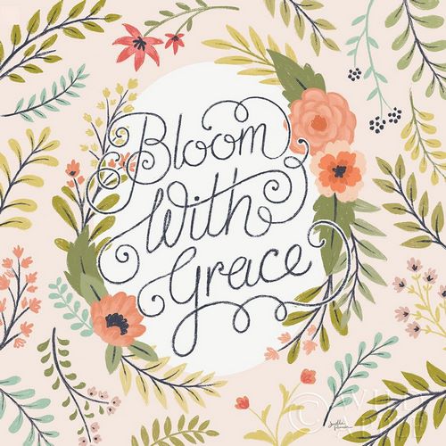 Retro Garden II - Bloom with Grace Pale Blush