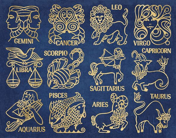 Whats Your Sign Blue Gold
