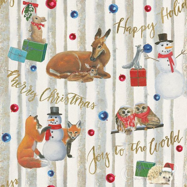 Christmas Critters Bright Pattern IVB