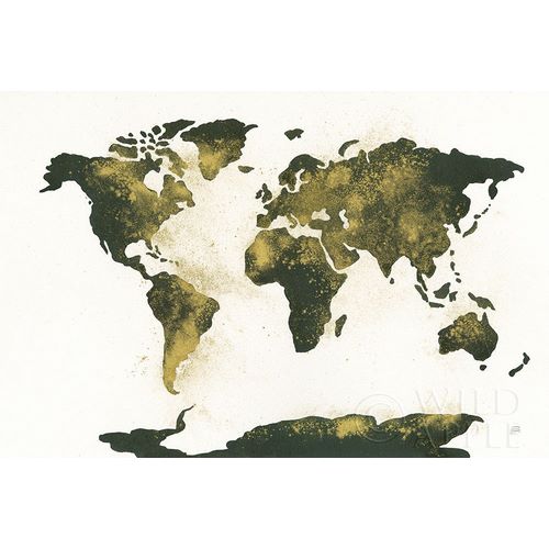 World Map Gold Dust