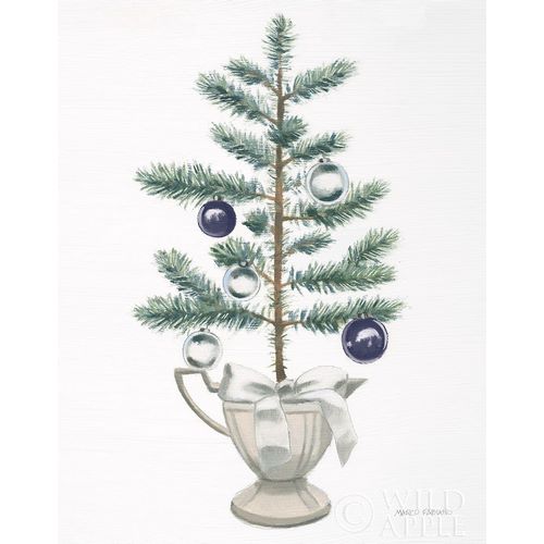 White Christmas Tree Navy