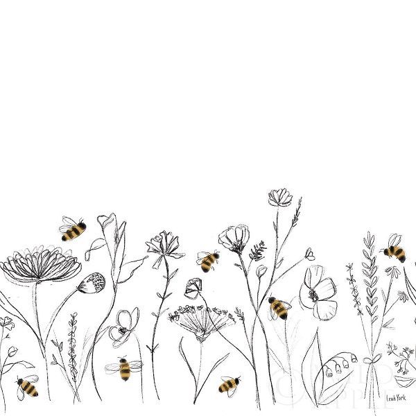 Bees and Botanicals Pattern IX
