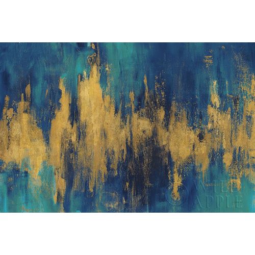 Blue and Gold Abstract Crop